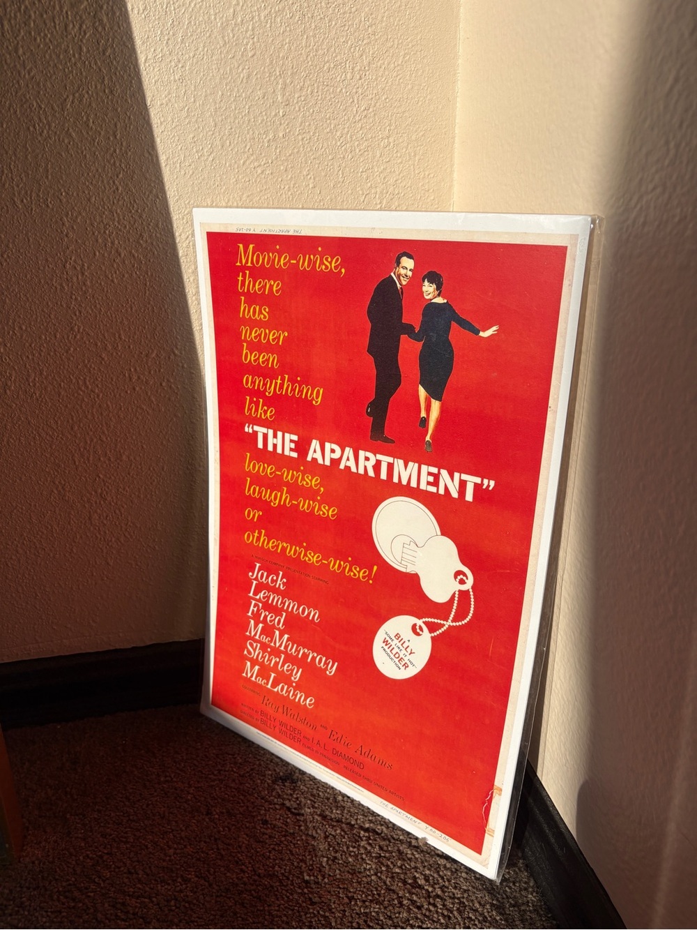 Vintage-style Red "The Apartment" Movie Poster Print
